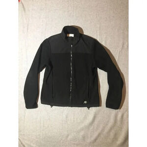 Womens Aeropostale Jacket Size Large Black Fleece Winter Basic Classic Warm